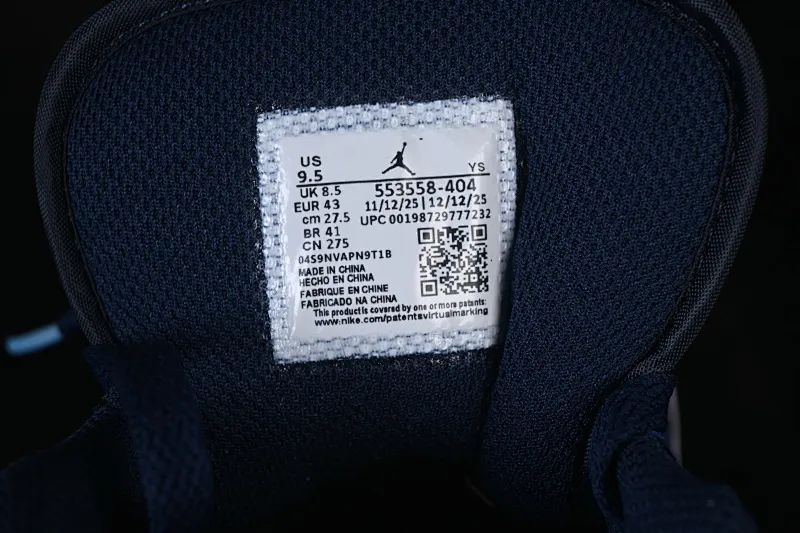 All categories Air Jordan Jordan series basketball shoes Air Jordan 1 Low Air Jordan 1 Low AJ1 Joe 1 white and blue low-top retro cultural basketball shoes 553558-404